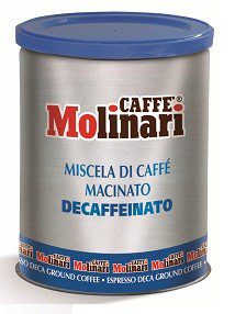 Molinari CINQUE STELLE FIVE STAR, mletá bezkofeínová káva 250g