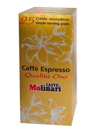 Molinari Espresso ORO, porciovaná káva 7g balenie po 25ks