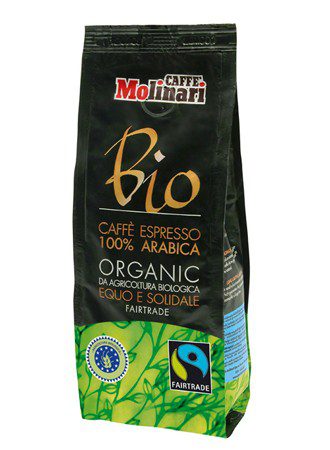 Molinari 100% Arabica BIO & Fairtrade, mletá káva 250g