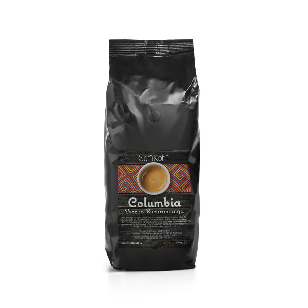 Zrnková káva Columbia 1kg