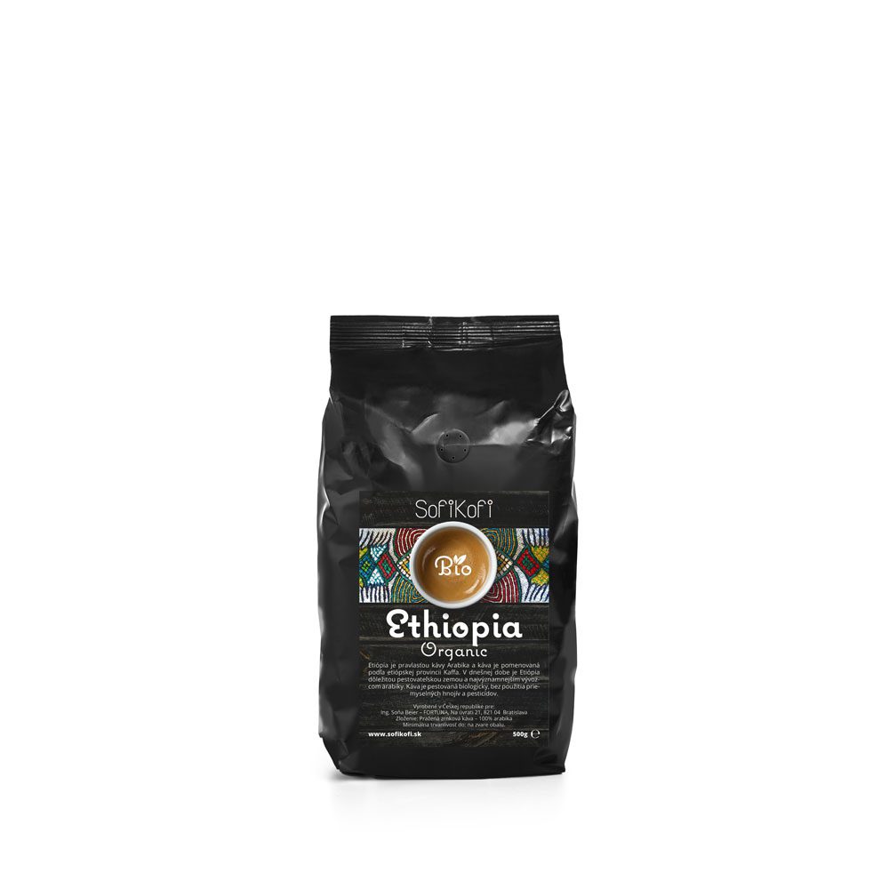 zrnková káva Ethiopia Organic 500g