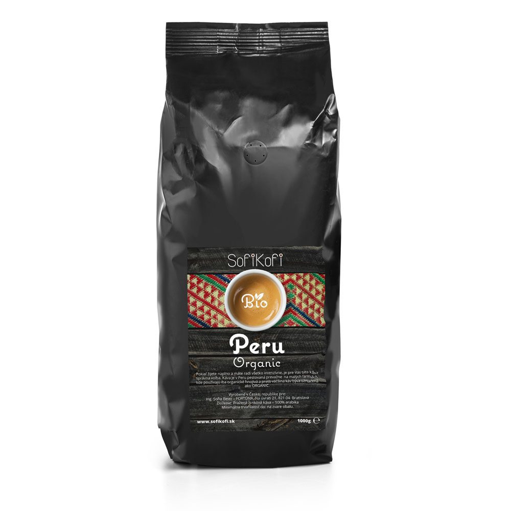Zrnková káva Peru organic