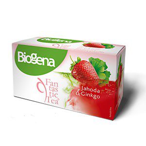 Ovocný čaj, Fantastic Tea Jahoda & Ginkgo 20x2,5g - Biogena