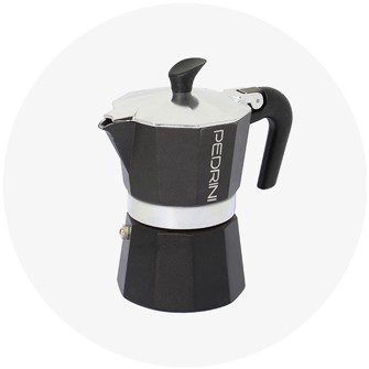 Moka kávovar Pedrini AROMA NERO na 3 šálky kávy tzv. koťogo