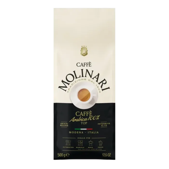 CAFFÉ MOLINARI Caffé 100 % Arabica Top 500 g zrnková káva