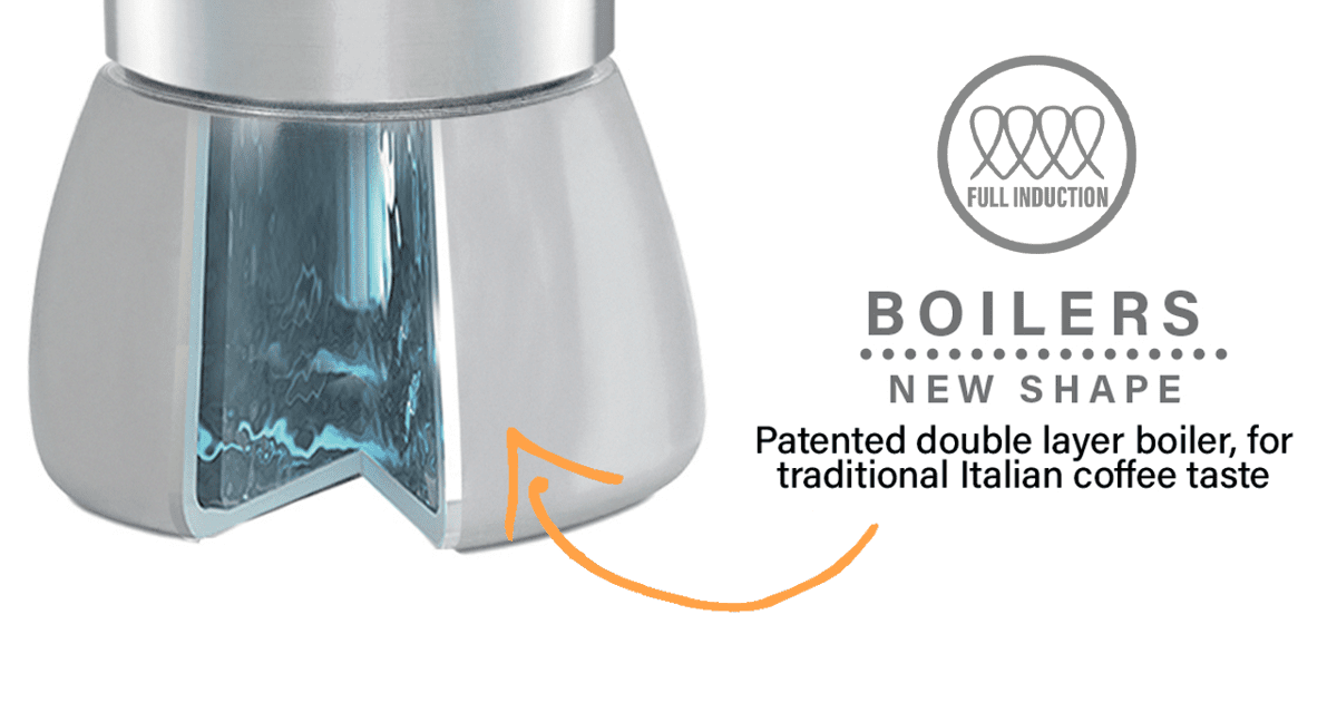 Pedrini Moka Mia Full Indukcia 3 šálky kávovar