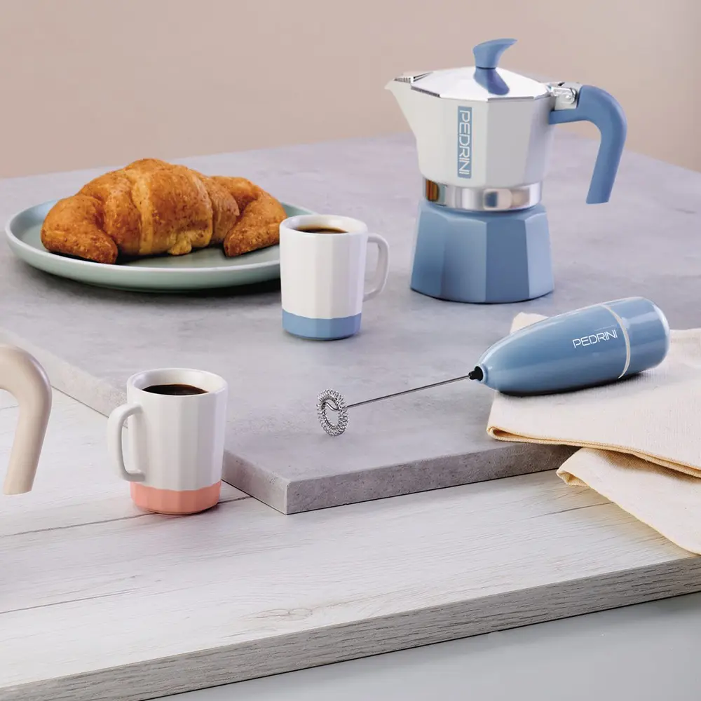 Moka kávovar - koťogo, na 2 šálky kávy, modrý, MyMoka Color, Pedrini